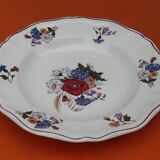 5 old soup plates Sarreguemines earthenware Agreste model