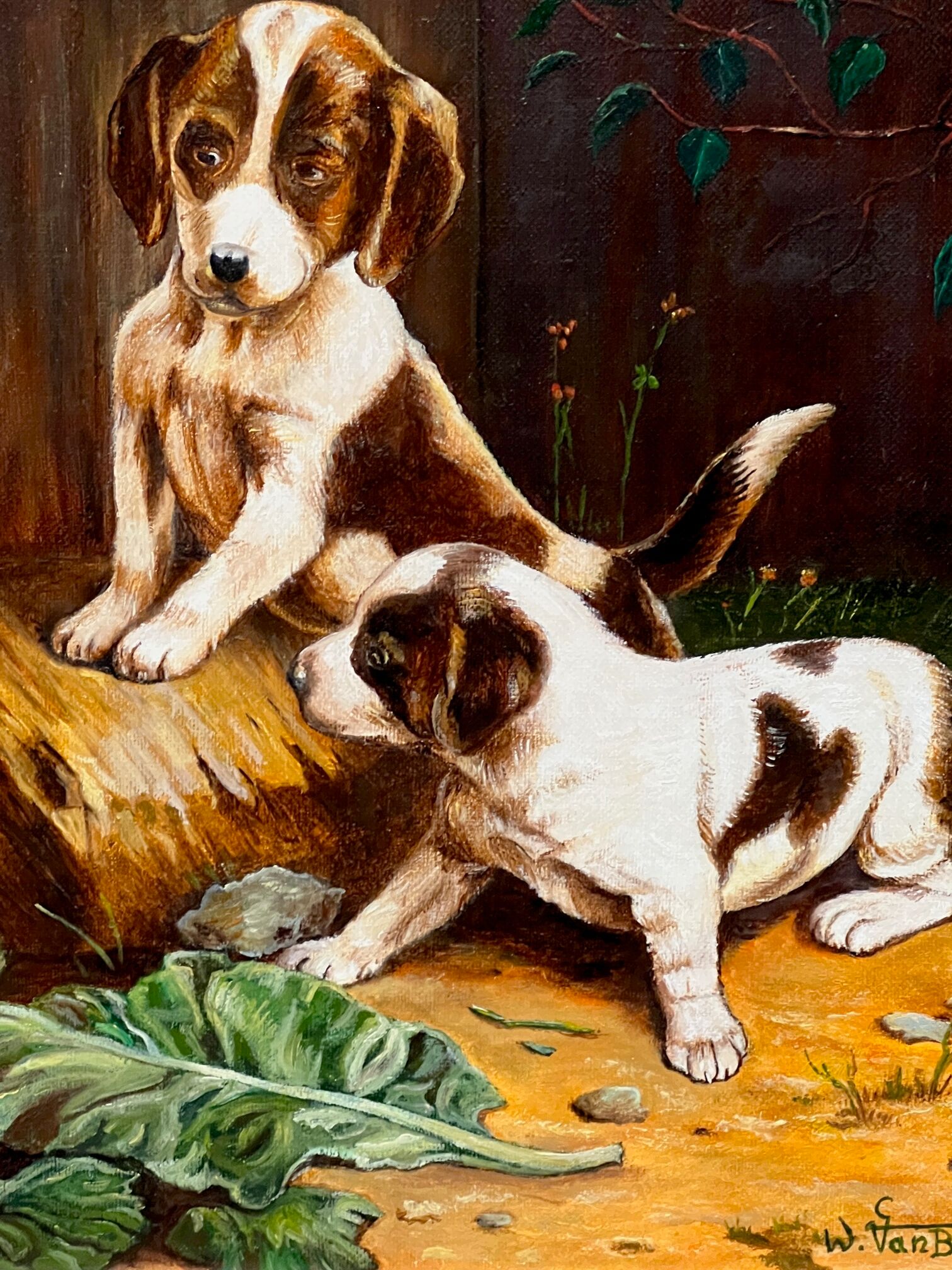 Willy van Buyten (born 1935-). Painting "Surprise". Oil on canvas.