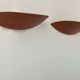 Pair of vintage wall lights, thermoformed wood, France 1970