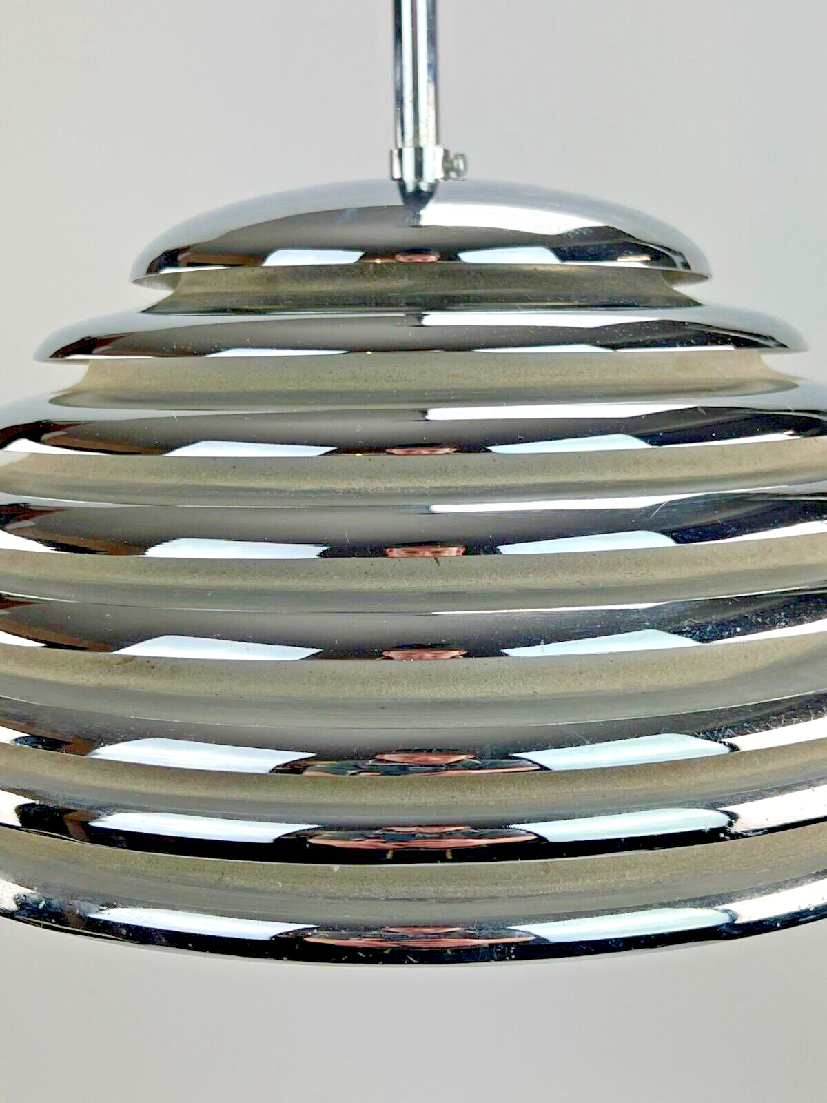 Kazuo Motozawa Saturno chrome design pendant light from the 60s