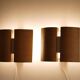 Pair of Scandinavian wooden wall lights 1970