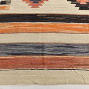 10X13 Soft Colors Rare Large Area Vintage Wool Kilim Rug, 300x389 Cm