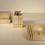 Mannelli travertine smoking set