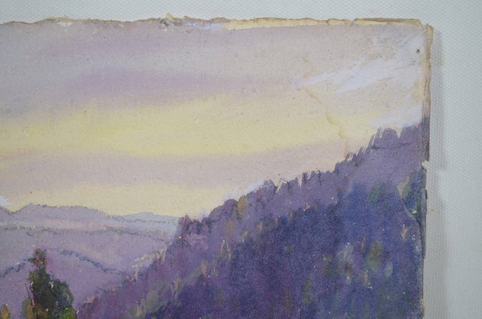 Georges Planes (1897-1977) Valley Landscape, Riverbank (double-sided)