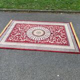 Persian rug burgundy cashmere wool 155x230cm