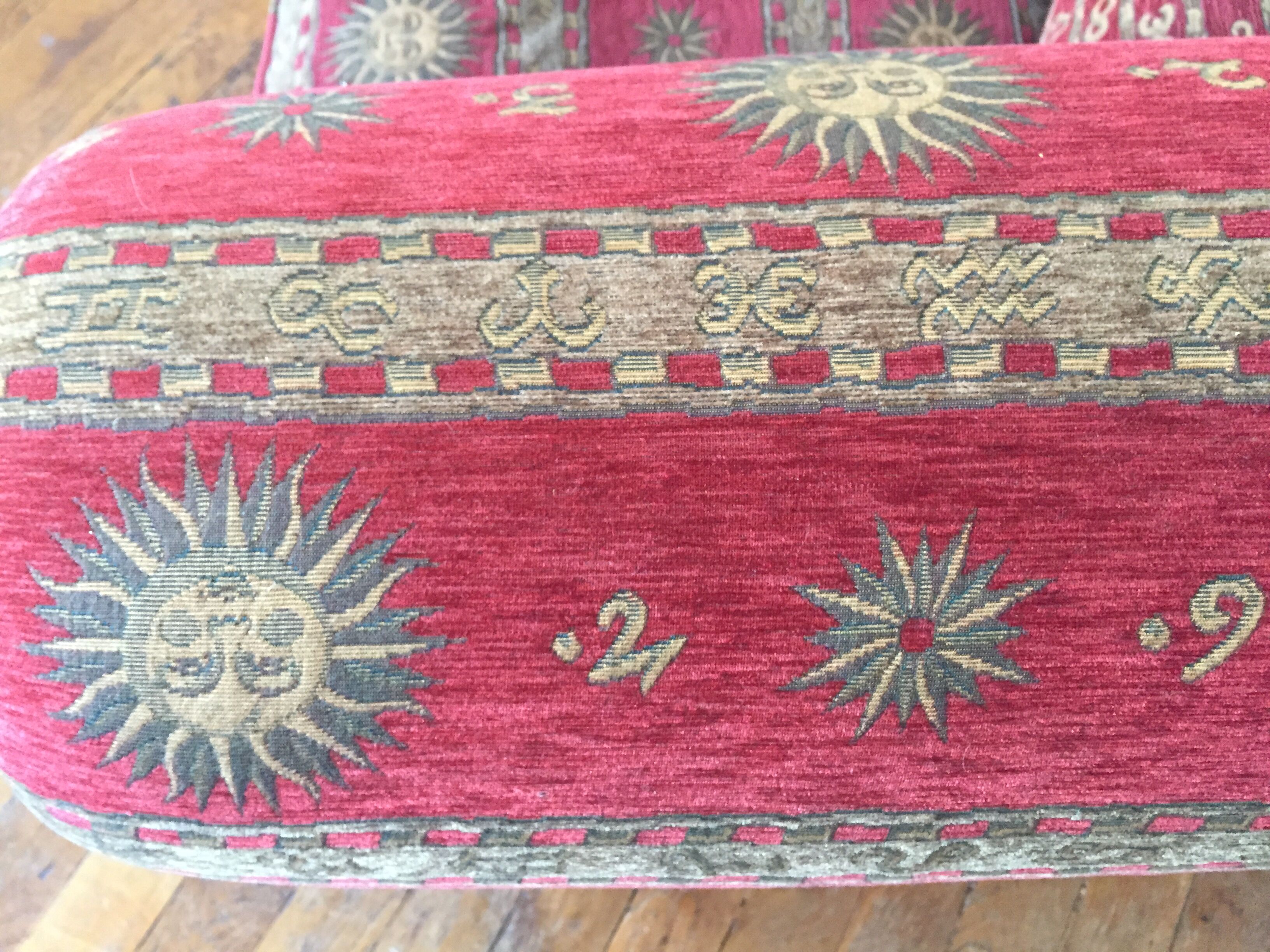 Washington fabric sofa "Alchemist" red