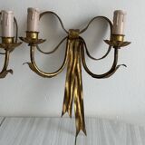pair of antique metal wall lights
