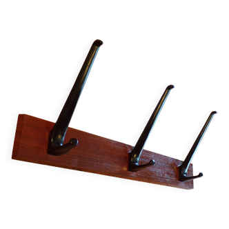 Vintage coat rack with 3 hooks
