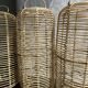 Large lantern-shaped rattan pendant lamp H50 D24