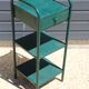Green metal dormitory bedside table 1960