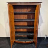 Biedermeier Armoire, Walnut Veneer, Full Columns, Austria/Vienna around 1825