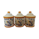 3 vintage spice jars
