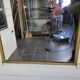Old Louis XV style mirror with gold and white patina, 145×82cms