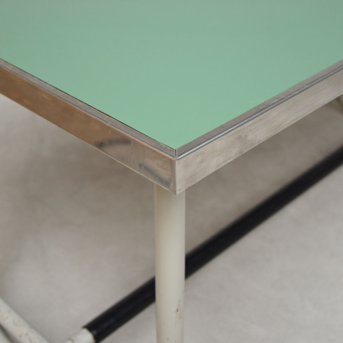 Old metal post desk, 1970