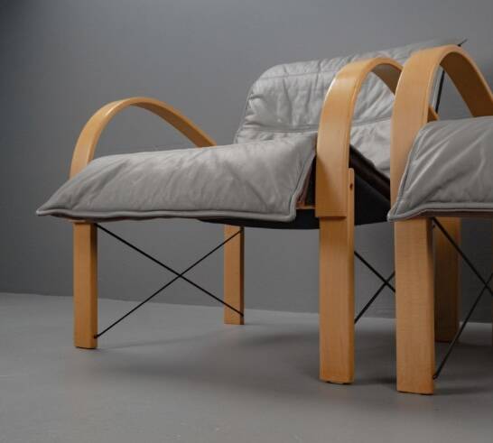 Leather Armchair by Tord Björklund for Ikea, 1980s