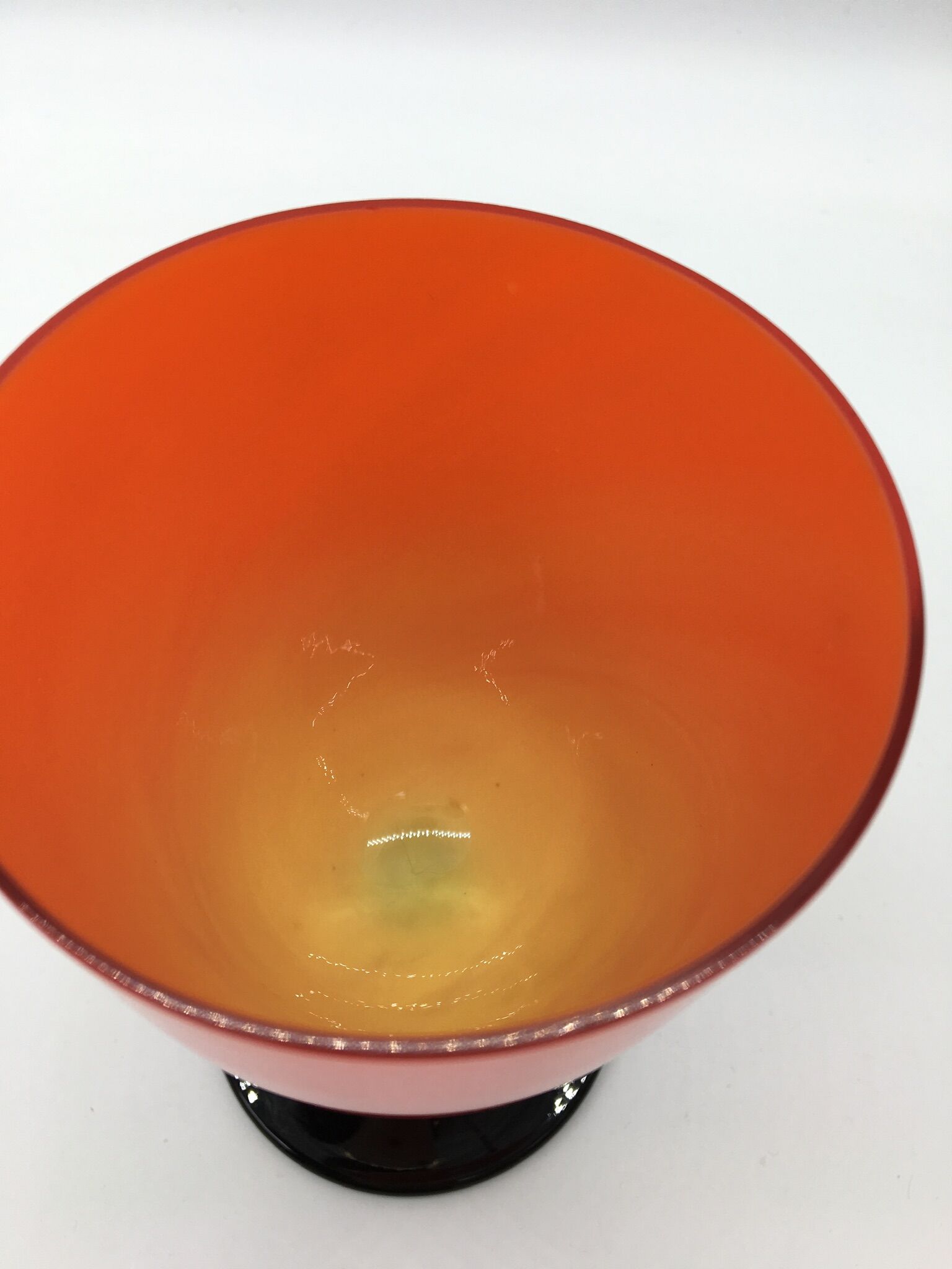 Vase vintage rouge et noir années 70