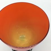 Vase vintage rouge et noir années 70