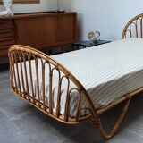 Rattan basket bed from the 50s