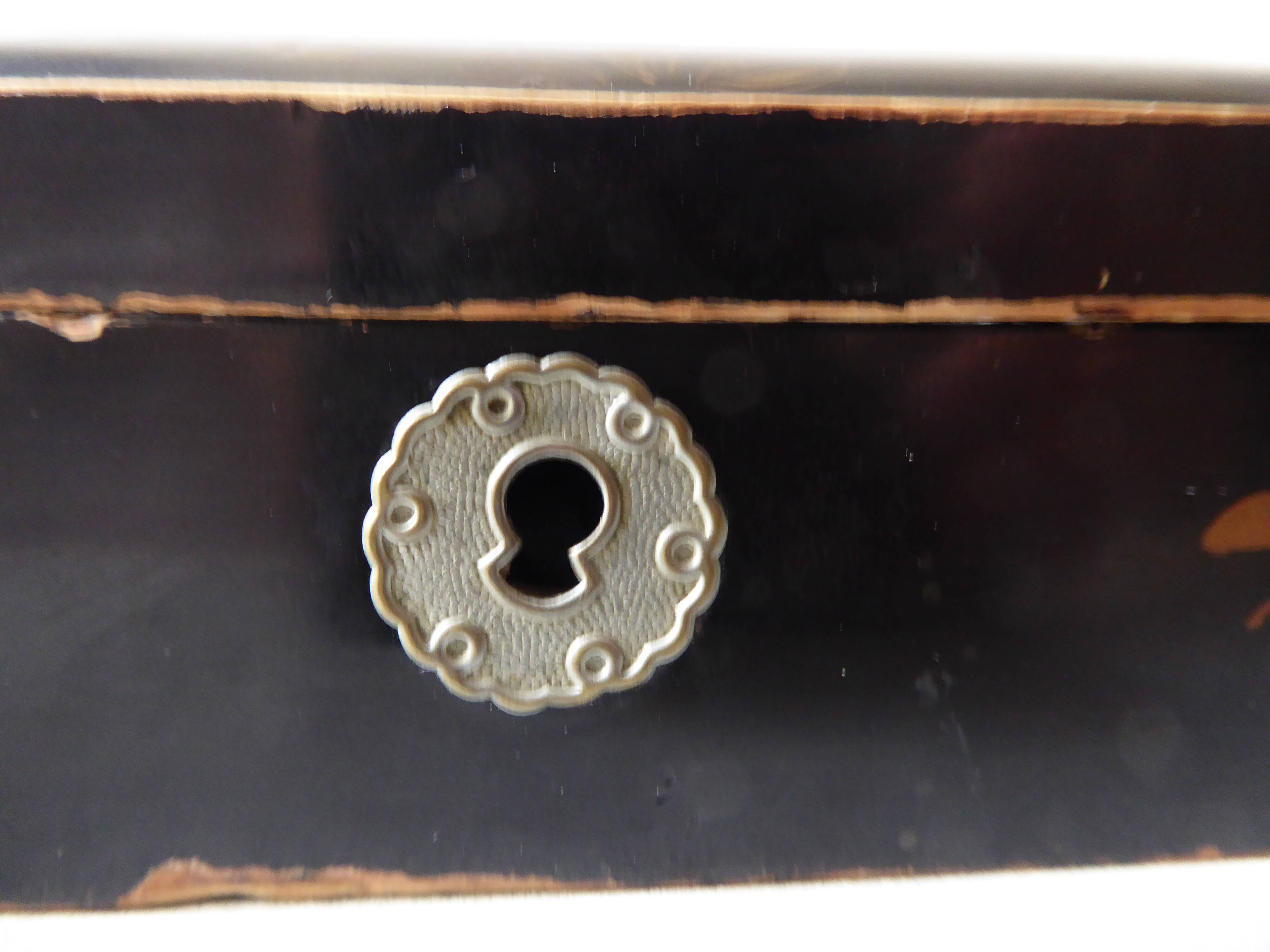 Painted and lase wooden box