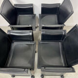 Lot 4 old armchairs "Korium" by Tito Agnoli for Matteo Grassi 1980