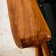 Beech armchair with leather upholstery