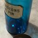 Flacon bocal de pharmacie apothicaire en verre bleu, plaque bourgeons de pin, 26,5 cm
