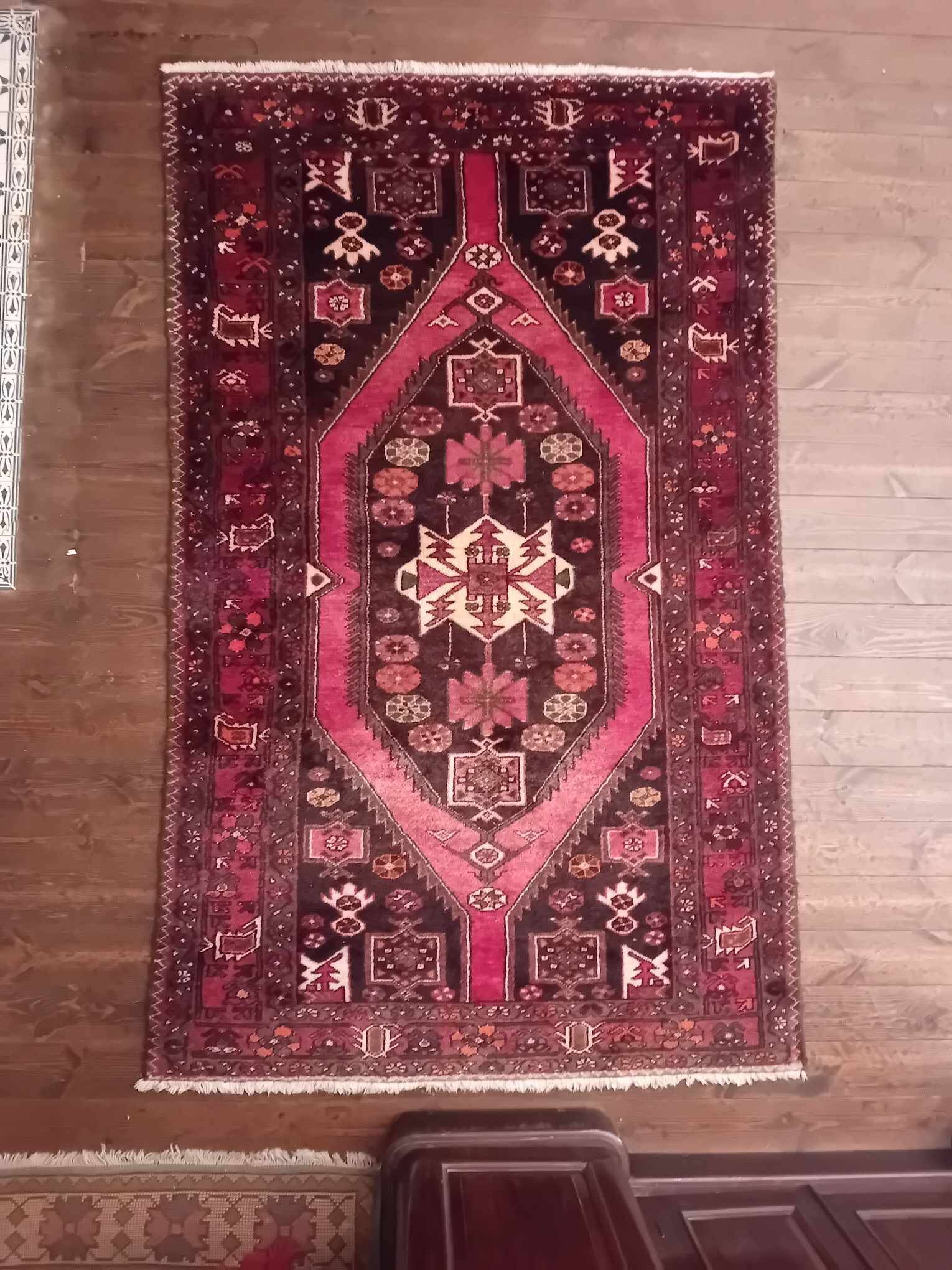 Handmade Persian Maslaghan rug 212x130cm