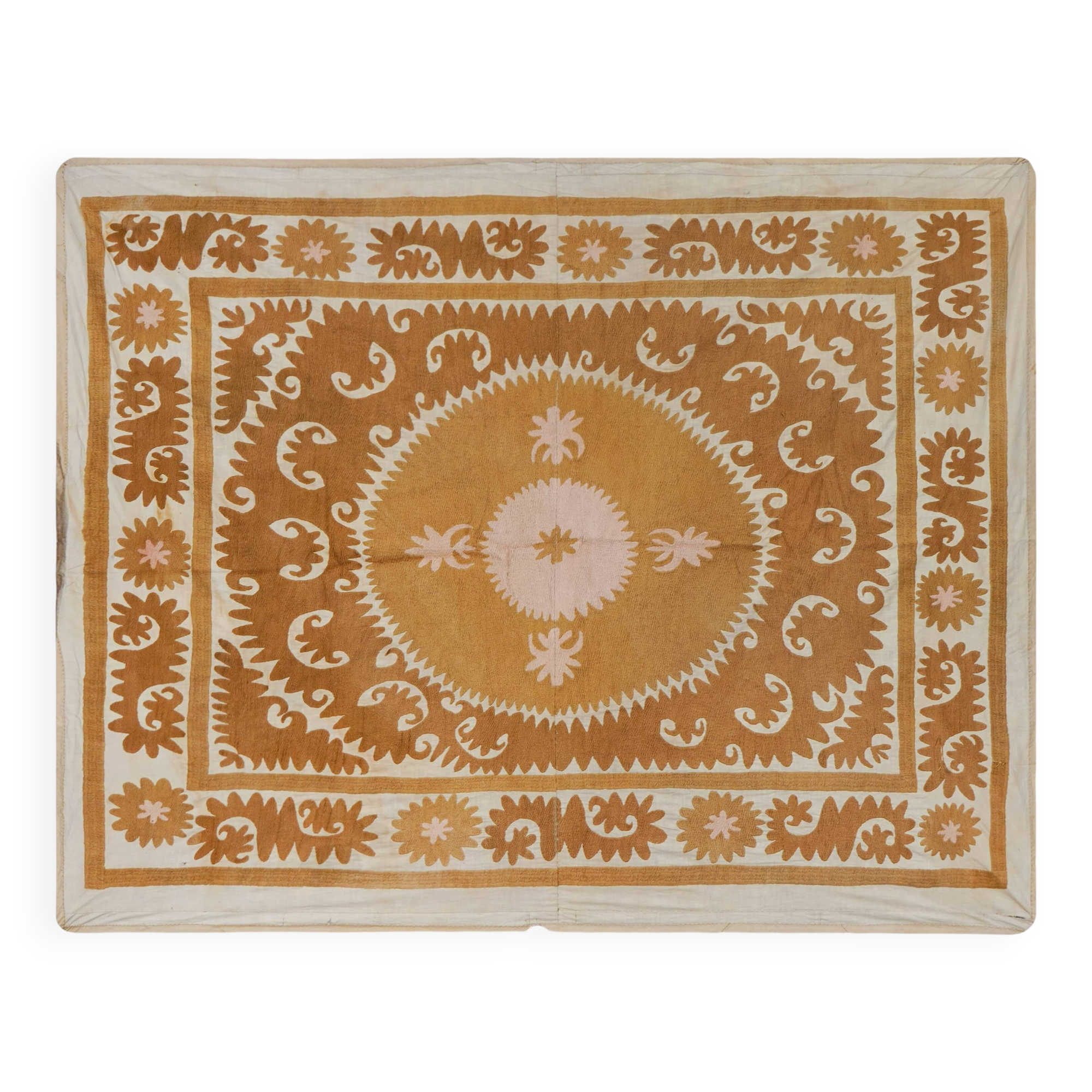 Hand-knotted rug, vintage Turkish rug 133x158 cm