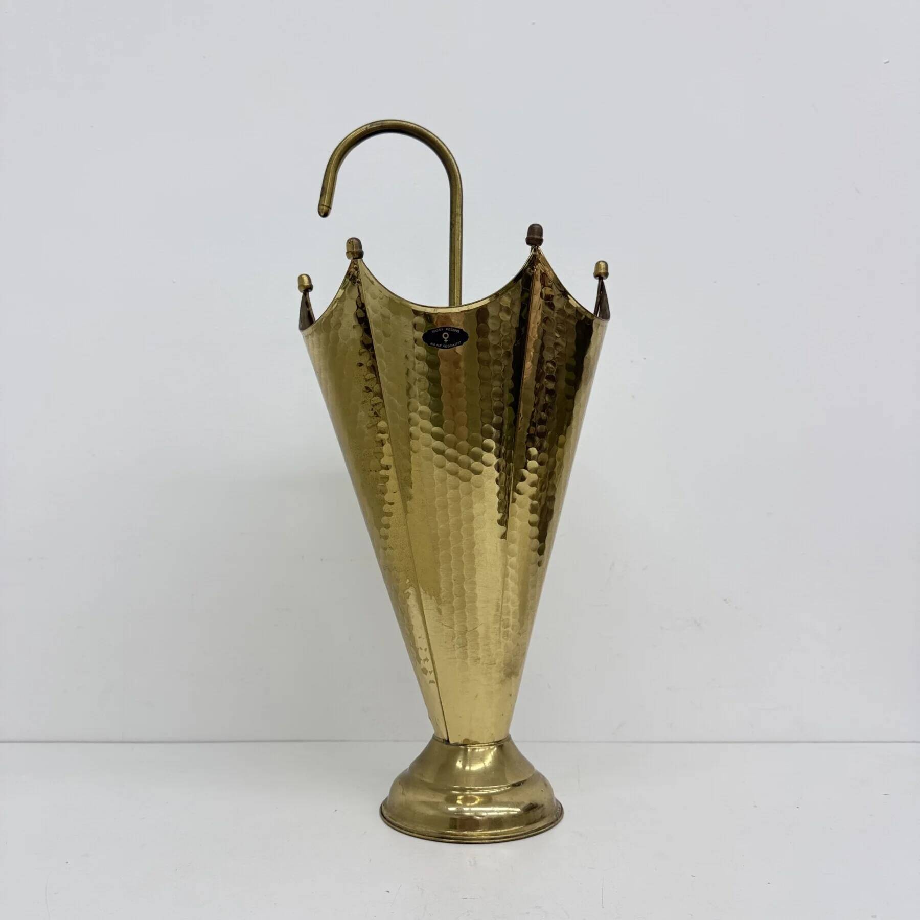 Mid-century design brass umbrella stand, 1970s