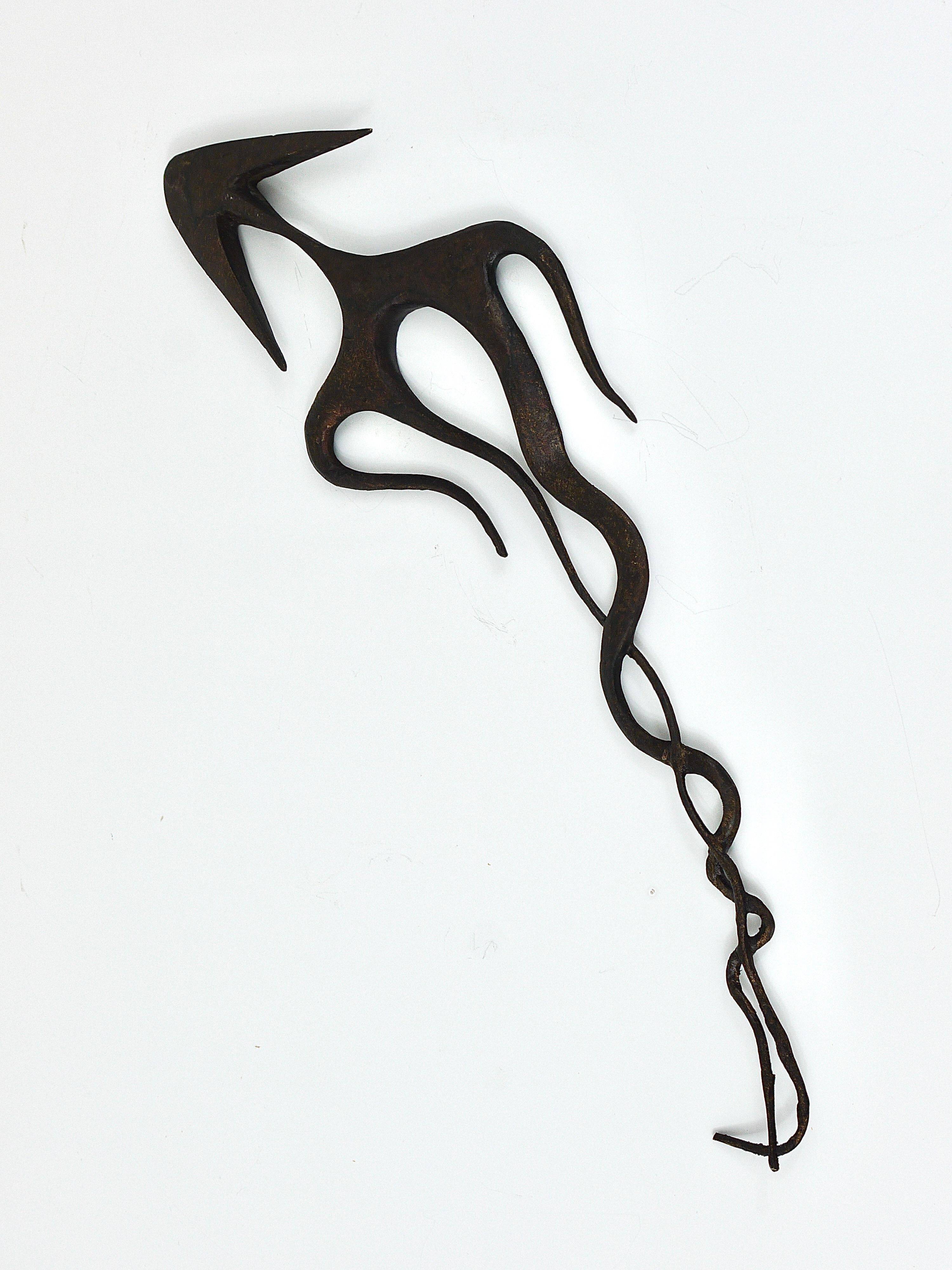 Carl Auböck Wall Sculpture Handmade Napoleon #4271, Brass, Austria