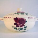 Badonviller tureen pot with red roses