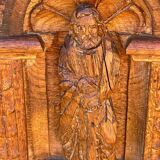 Richly carved solid oak chest from the 17th century