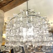 Carlo Nason for Mazzega Murano glass chandelier, Italy 1970.