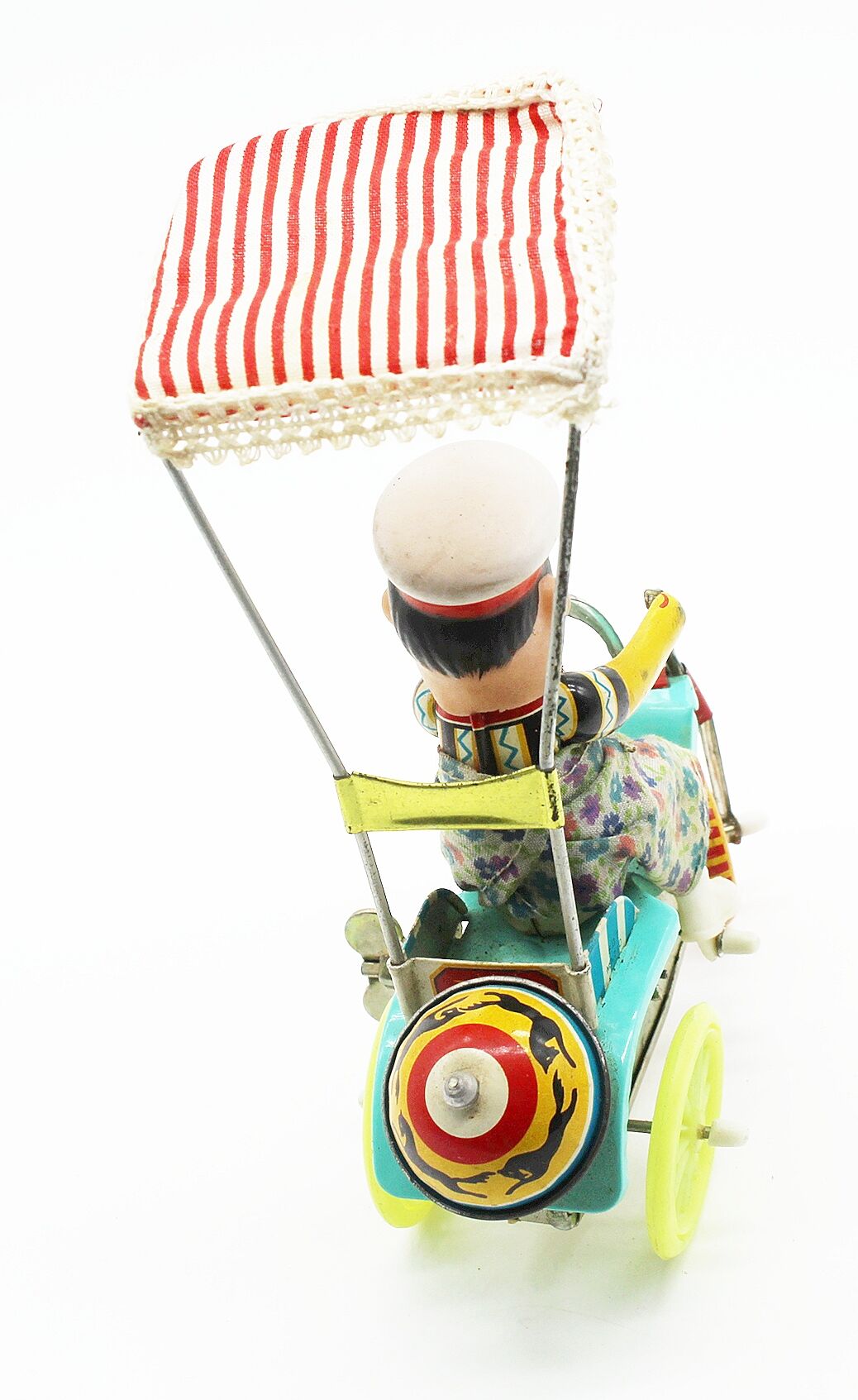 Old mechanical key toy in lithographed sheet metal