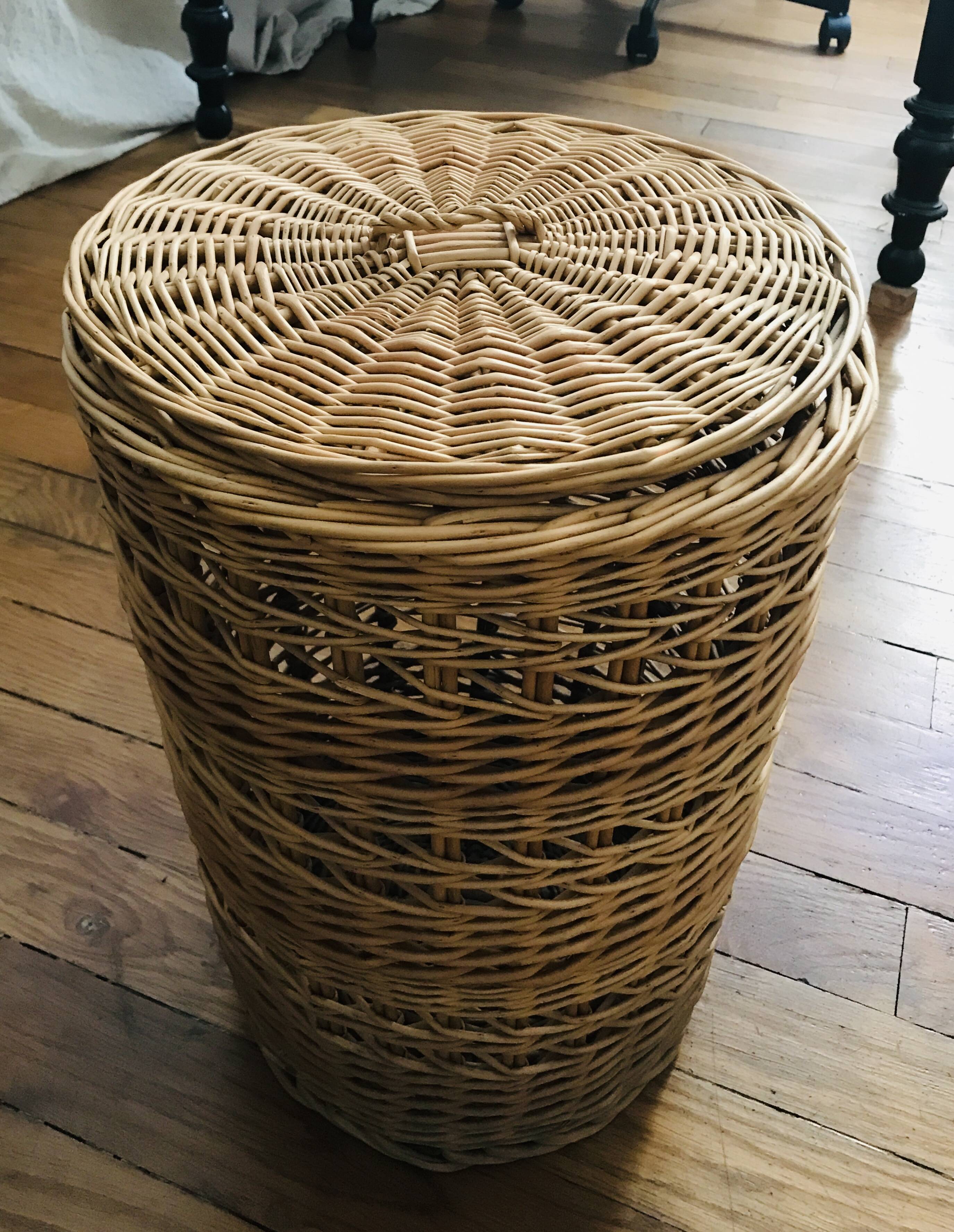 Small woven rattan basket