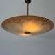 Art Deco ceiling light in pink gilded glass, 1940s, Germany