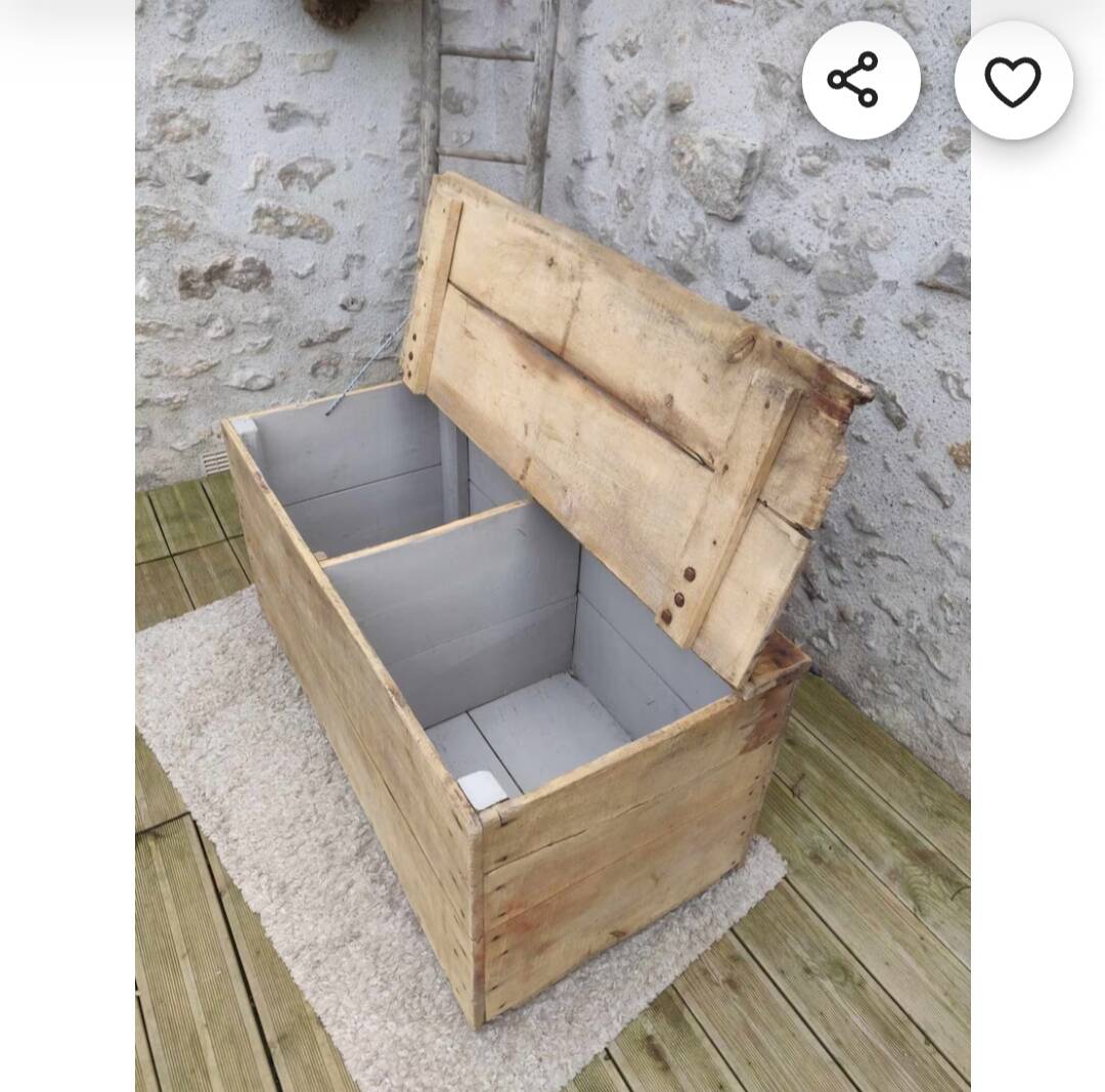 Restored solid poplar chest