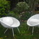 Pair of rattan basket chairs