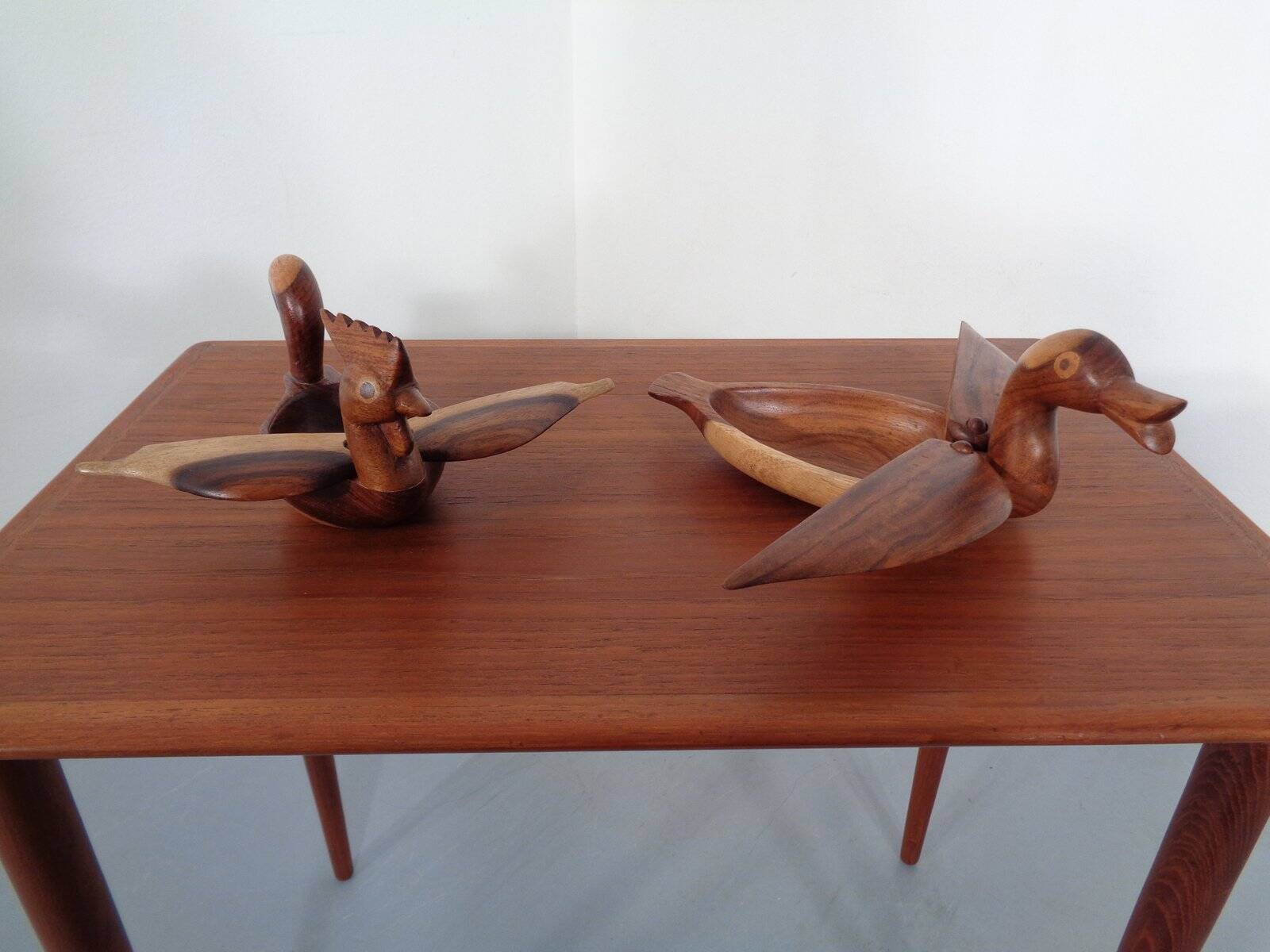 Danish Filigree Teak, Oak, and Rosewood Box, 1960s