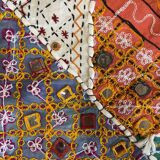 Oriental tablecloth with mirror and embroidery