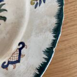 Large flat plate Longwy old Rouen