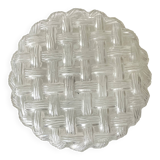 Vintage round ceiling light with woven effect