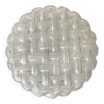 Plafonnier vintage rond effet tressé