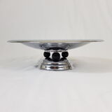 Cut with chrome brass fruit Art Deco Modernist Bauhaus