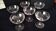 6 Coupes à champagne vintage en verre décor meulé