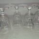 Five faceted glasses, caton collection, Saint-Louis crystal factory