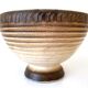 Vintage brown & beige ceramic flower pot / planter