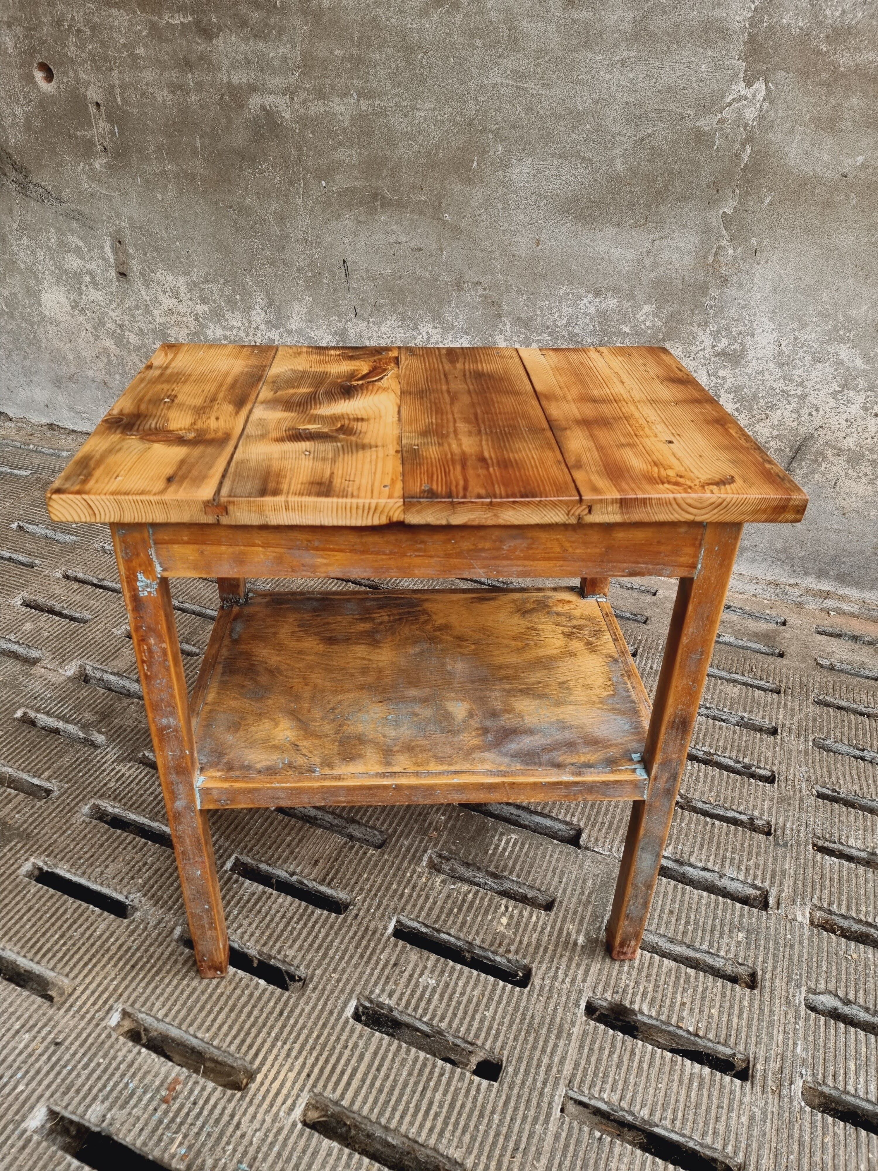 Vintage side table bathroom furniture or work table