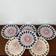 Set of 6 modern H&H dessert plates, Boho model, Italy