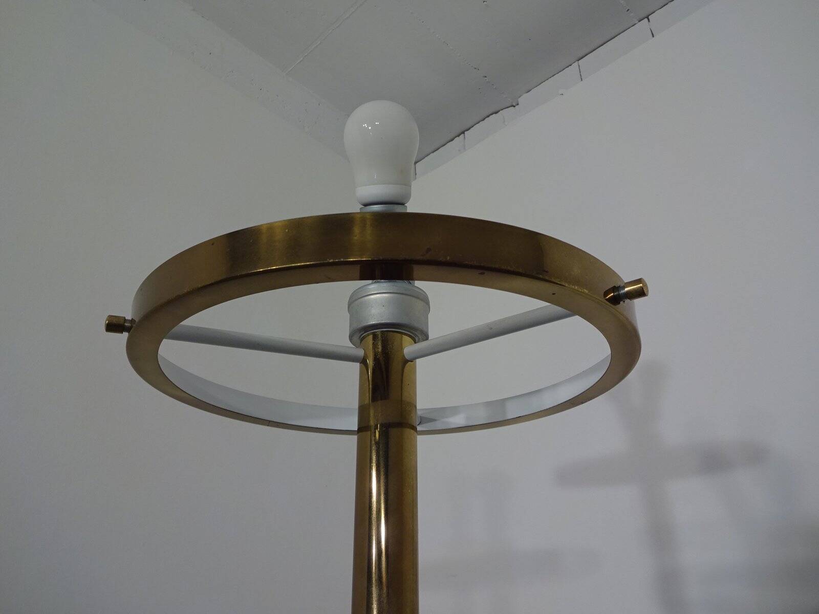 Brass and Glass Floor Lamp, 1970s